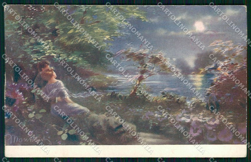 Artist Signed Montaguti Romantic Couple serie 284-3 cartolina XP8452 – fronte