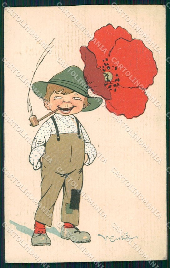 Artist Signed Castelli Children serie 153-4 cartolina XP8458 – fronte