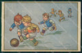 Artist Signed Castelli Child Sport Soccer Calcio PIEGHINE cartolina XP8472 – fronte