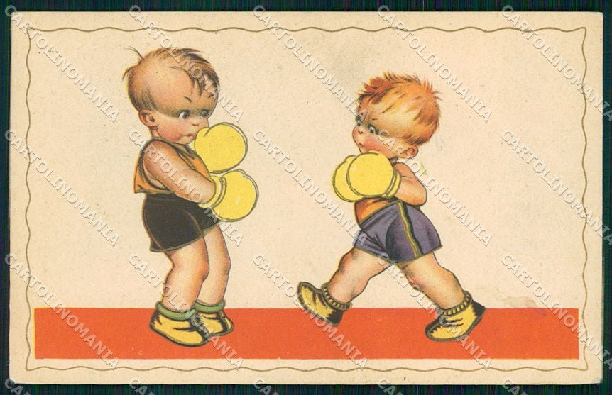 Artist Signed Children Sport Boxing serie 176 cartolina XP8475 – fronte