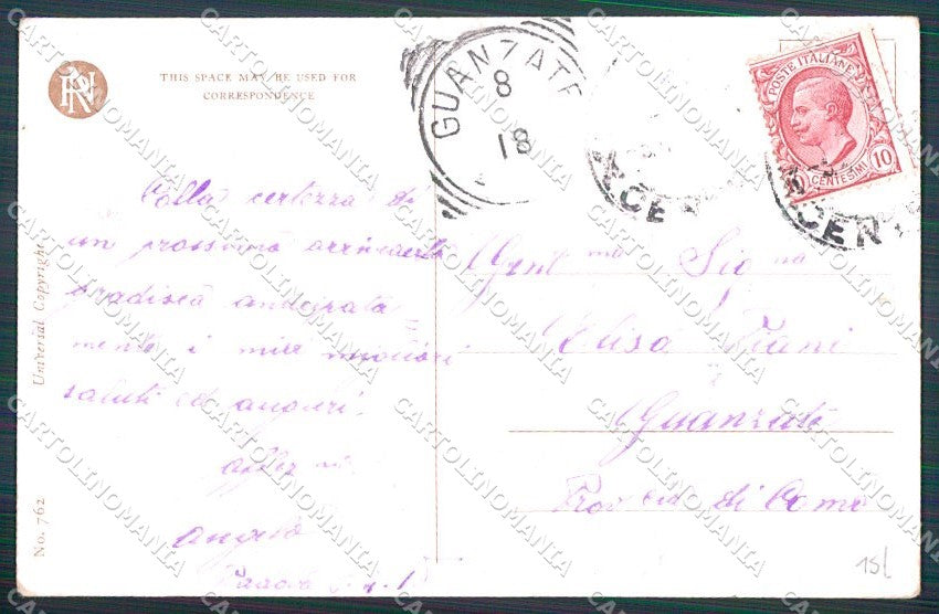 Artist Signed H. Fisher Reinthal serie 762 Alone at Last ABRASA cartolina XP8496 – retro