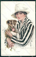 Artist Signed H. Fisher Reinthal serie 763 Alert Collie dog cartolina XP8517 – fronte