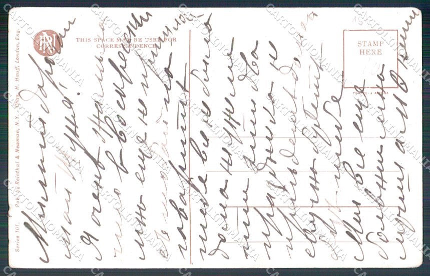 Artist Signed H. Fisher Reinthal 101 The Old Miniature PIEGHINE cartolina XP8533 – retro