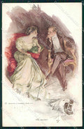Artist Signed H. Fisher Reinthal serie 607 The secret cartolina XP8566 – fronte