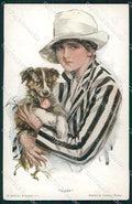 Artist Signed H. Fisher Reinthal serie 763 Alert Collie dog cartolina XP8575 – fronte