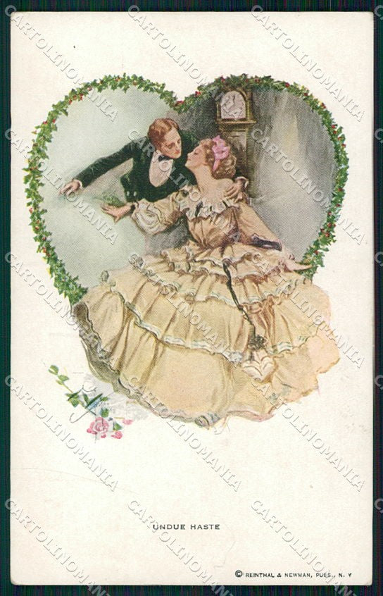 Artist Signed H. Fisher Reinthal serie 193 Undue Haste cartolina XP8577 – fronte