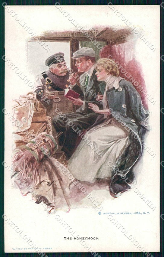 Artist Signed H. Fisher Reinthal serie 189 The Honeymoon cartolina XP8579 – fronte