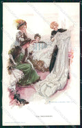 Artist Signed H. Fisher Reinthal serie 187 The Trousseau cartolina XP8580 – fronte