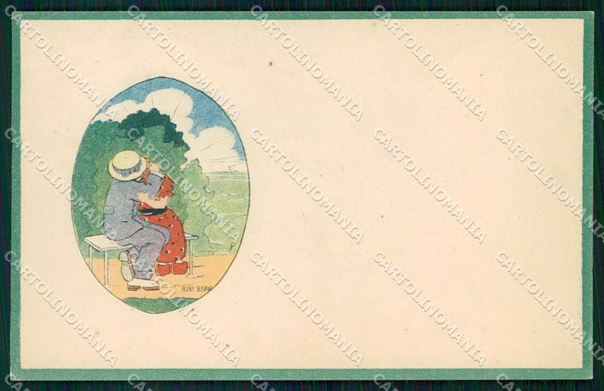 Artist Signed Anny Tekauz Art Deco Children serie 9 cartolina XP8635 – fronte