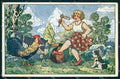 Artist Signed Czech Artist Child Cat cartolina XP8640 – fronte