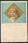 Artist Signed Children Girl cartolina XP8651 – fronte