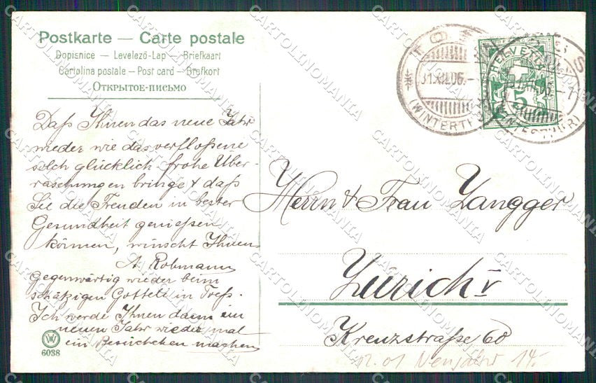 Artist Signed Children Buona Fortura WW 6038 cartolina XP8668 – retro