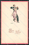Artist Signed Lenhart Art Deco Dancing Couple serie 16-3 cartolina XP8679 – fronte