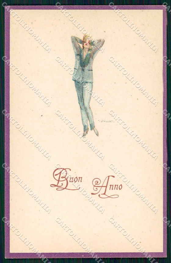 Artist Signed Lenhart Art Deco Glamour Lady serie 2 cartolina XP8686 – fronte
