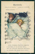 Artist Signed Bertiglia Children Spartito Musicale serie cartolina XP8689 – fronte