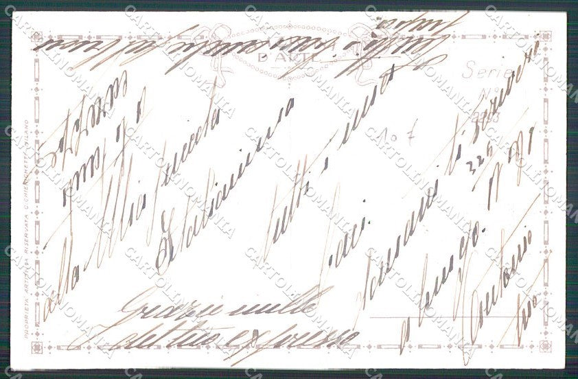 Artist Signed Bertiglia Children Spartito Musicale serie 2293 cartolina XP8691 – retro