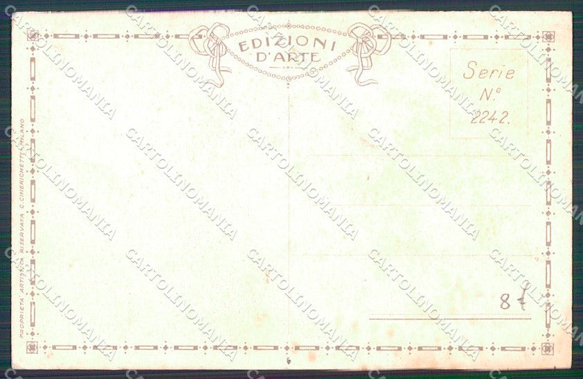 Artist Signed Bertiglia Children Spartito Musicale serie 2242 cartolina XP8696 – retro