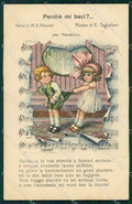 Artist Signed Bertiglia Children Spartito Musicale cartolina XP8700 – fronte