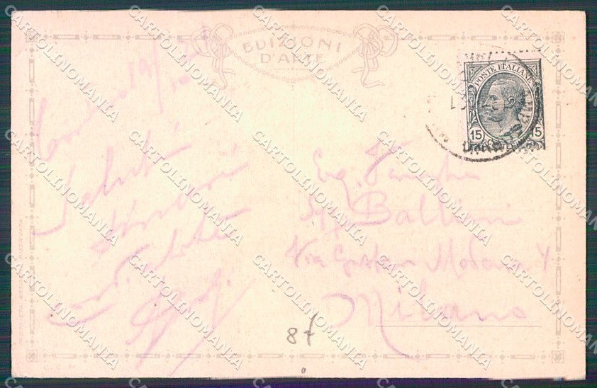 Artist Signed Bertiglia Children Spartito Musicale cartolina XP8702 – retro