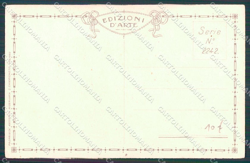 Artist Signed Bertiglia Children Spartito Musicale serie 2242 cartolina XP8705 – retro