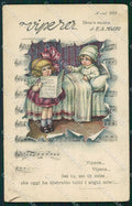 Artist Signed Bertiglia Children Spartito Musicale PIEGHE cartolina XP8706 – fronte