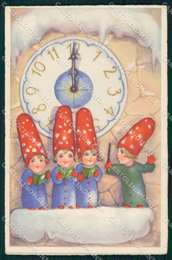 Artist Signed Children New Year serie 3069 cartolina XP8709 – fronte