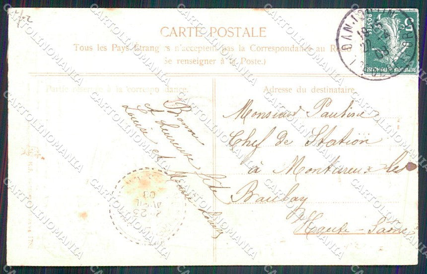 Artist Signed Landscape Greetings Relief Art Nouveau 1782 cartolina XP8718 – retro