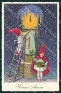 Artist Signed Children New Year serie 4767-1 cartolina XP8742 – fronte