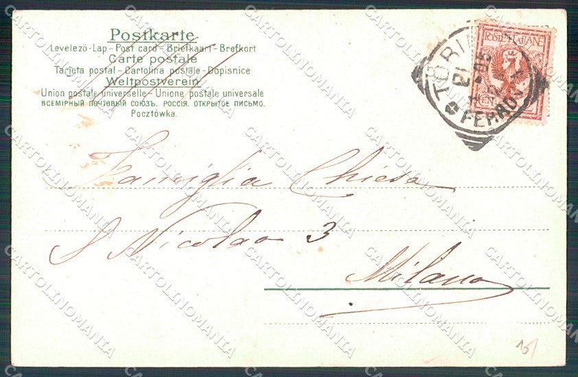 Artist Signed Dutch Lady cartolina XP8755 – retro