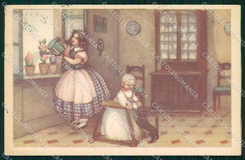 Artist Signed Children Italian Artist serie 105 cartolina XP8770 – fronte