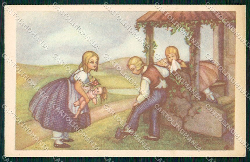 Artist Signed Children Italian Artist serie 101 cartolina XP8773 – fronte