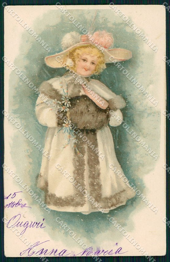 Artist Signed Children STRAPPINO cartolina XP8790 – fronte