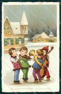 Artist Signed Children Music Band serie 8114 cartolina XP8801 – fronte