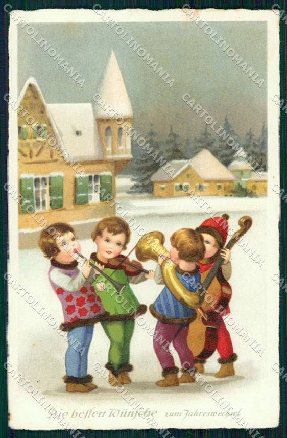 Artist Signed Children Music Band serie 8114 cartolina XP8801 – fronte