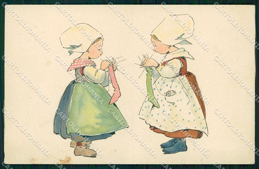 Artist Signed Dutch Children Fricero Kate Dondorf Serie 254 cartolina XP8808 – fronte