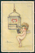 Artist Signed Busi Fairy serie 233 PIEGHE cartolina XP8823 – fronte