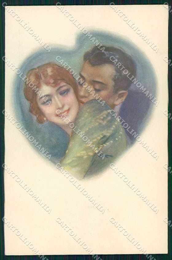 Artist Signed Metlicovitz Romantic Couple serie 103-4 cartolina XP8909 – fronte