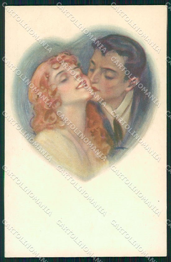 Artist Signed Metlicovitz Romantic Couple serie 103-3 cartolina XP8912 – fronte