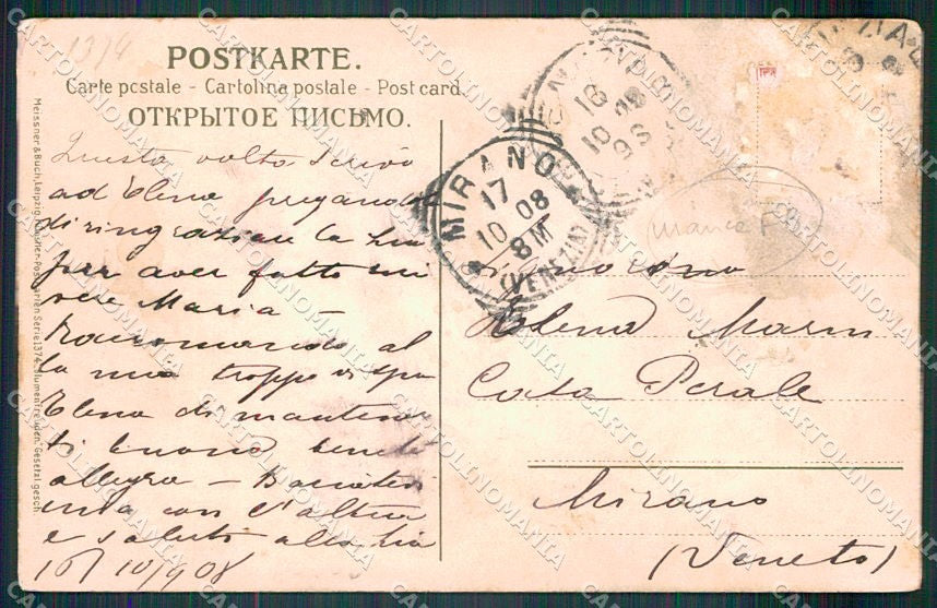 Artist Signed Catharina Klein Violet Meissner Buch serie 1374 cartolina XP8935 – retro