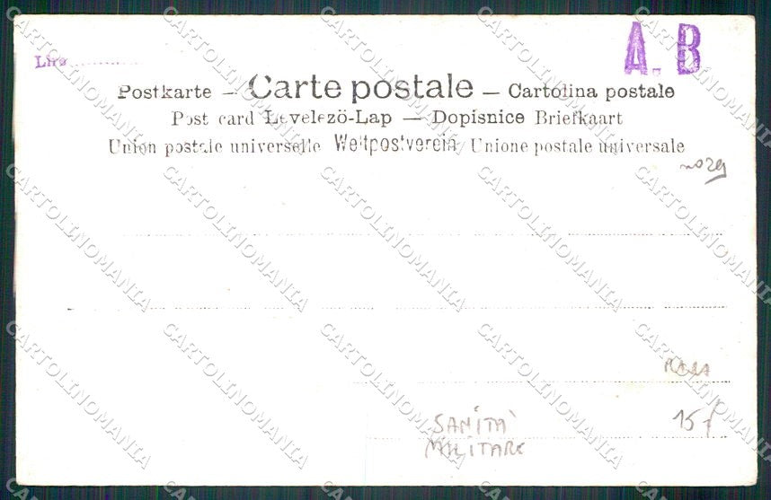 Artist Signed M. Boriss Paper Moon Militari Sanità Fasi Lunari cartolina XP9071 – retro