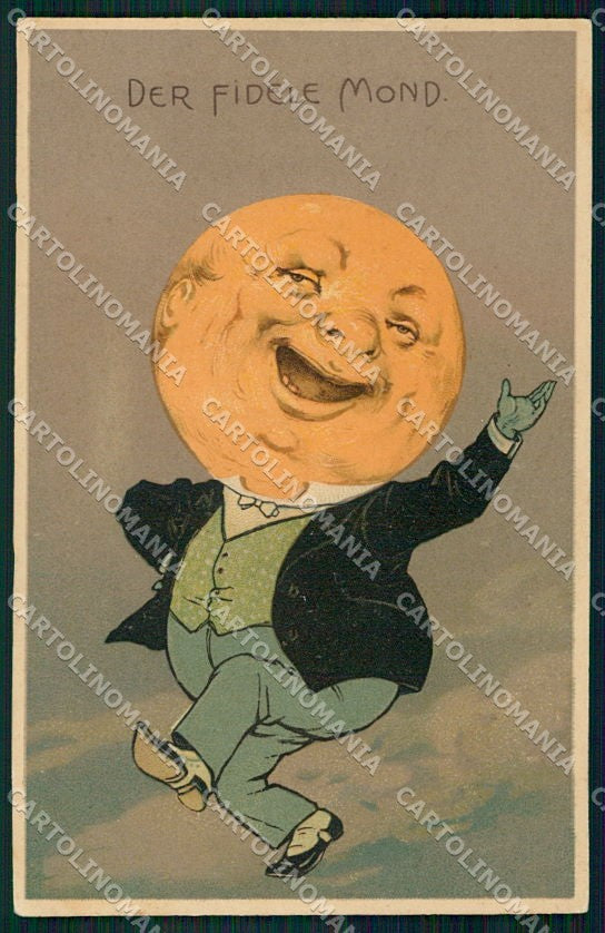 Artist Signed Paper Moon Relief PFB serie 6286 cartolina XP9080 – fronte