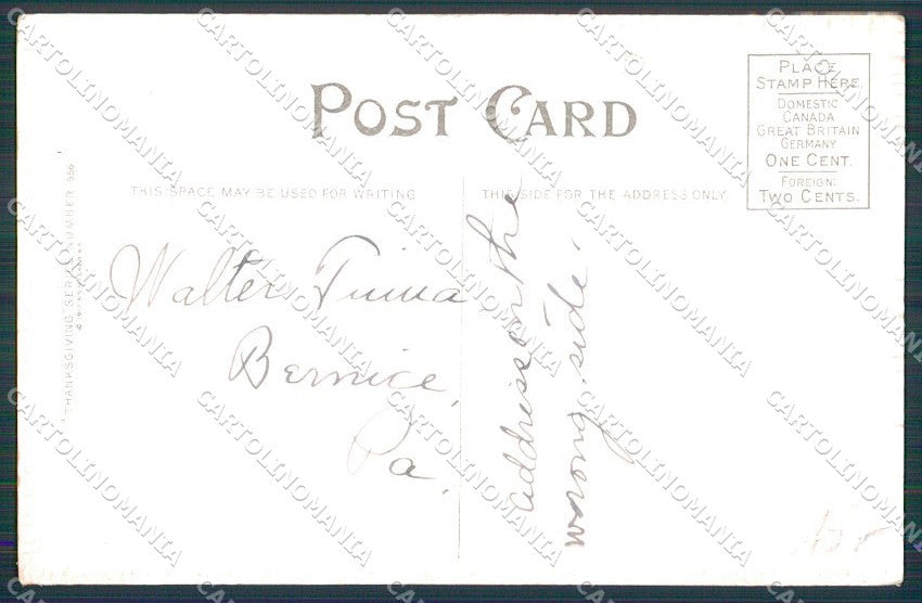 Artist Signed Thanksgiving serie 956 HOLE FORO cartolina XP9084 – retro