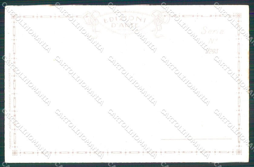 Artist Signed Bertiglia Spartito Musicale serie 2293 cartolina XP9086 – retro