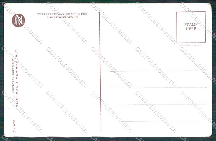 Artist Signed Harrison Fisher Penseroso Reinthal serie 872 cartolina XP9108 – retro