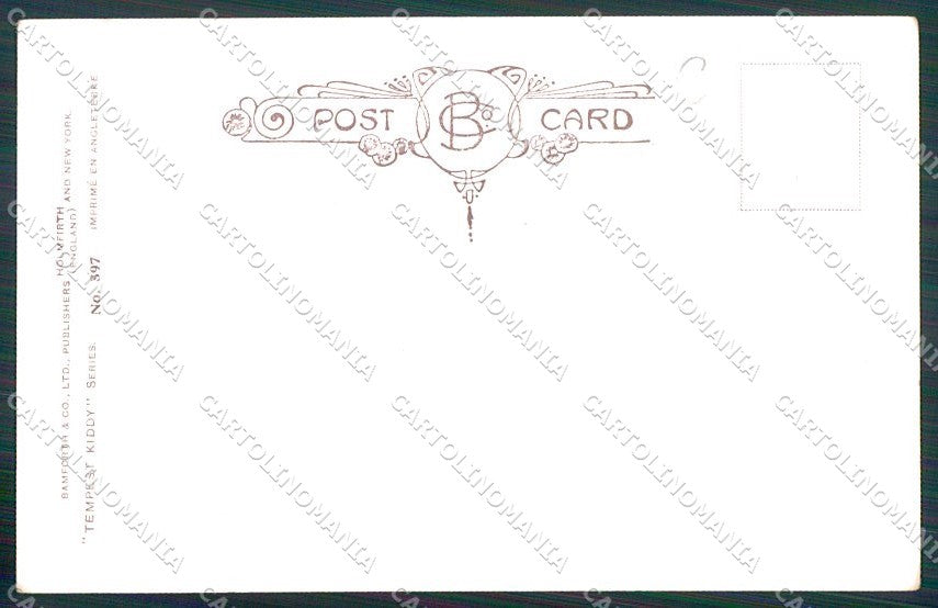 Artist Signed Tempest Girl serie 397 cartolina XP9110 – retro