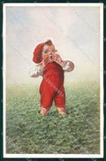 Artist Signed Fialkowska Children Four Leaf Clover serie 3355 cartolina XP9121 – fronte