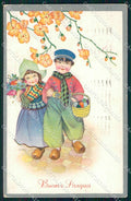 Artist Signed Dutch Children Degami 3583 cartolina XP9143 – fronte