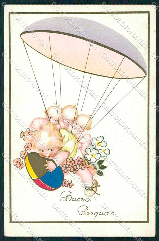 Artist Signed Fairy Easter Pasqua Degami 3536 cartolina XP9146 – fronte