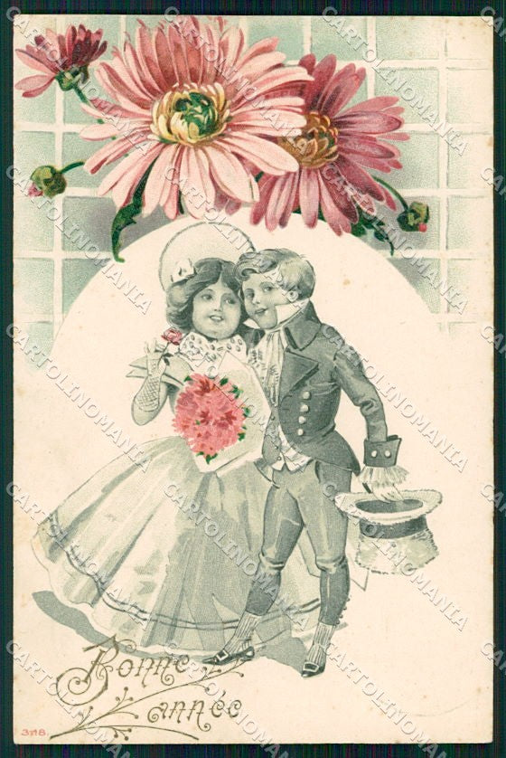 Artist Signed Children Bambini Relief cartolina XP9149 – fronte