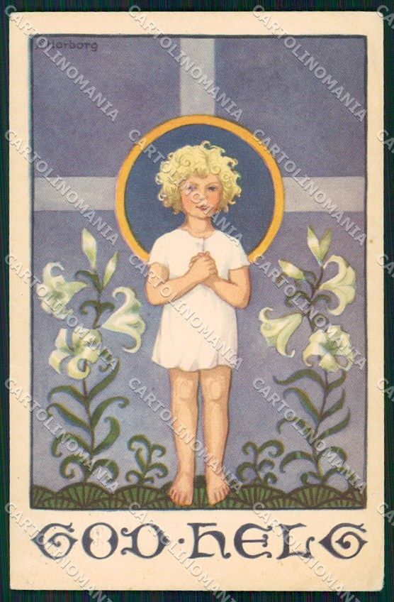 Artist Signed Käthe Norborg cartolina XP9155 – fronte